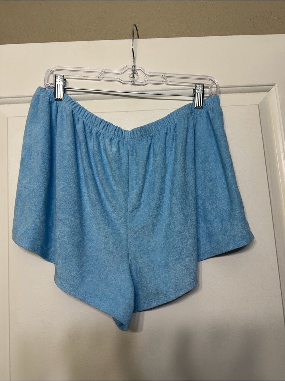 aerie Light Blue Terry Cloth Lounge Shorts